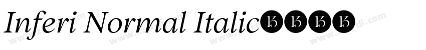 Inferi Normal Italic字体转换